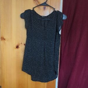 Black Polka Dot Sleeveless Top